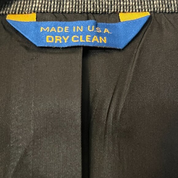 Pendleton 46 Tall Blazer Jacket Wool Tweed Western Elbow Patches Gray Suede VTG - Picture 4 of 12